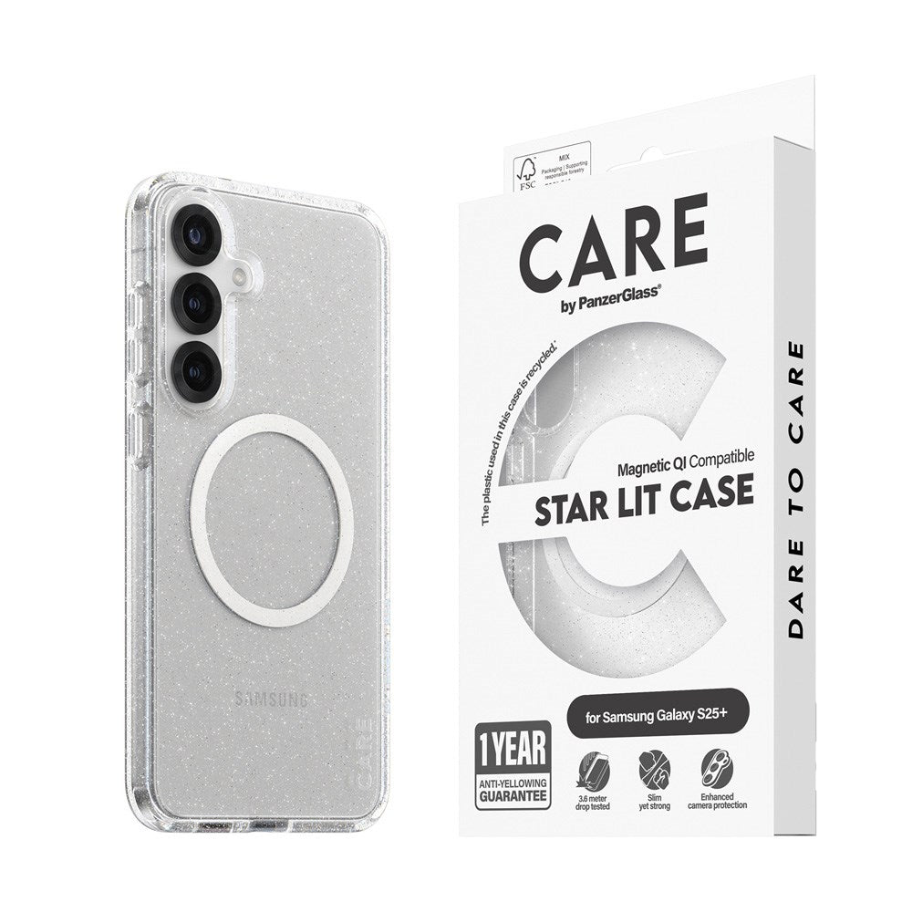CARE by PanzerGlass Samsung Galaxy S25+ (Plus) FLAGSHIP Urban Combat Skal - Qi Kompatibel - Star Lit / Vit