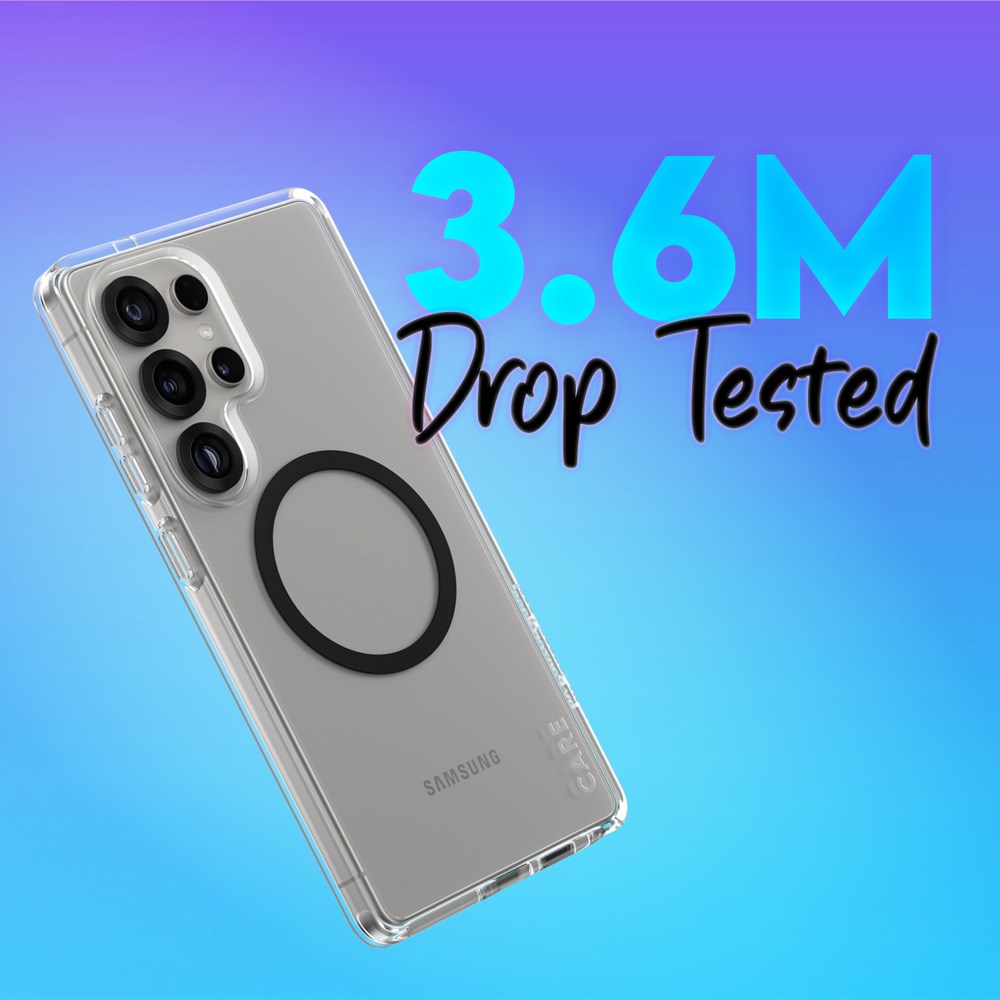 CARE by PanzerGlass Samsung Galaxy S25 Ultra FLAGSHIP Urban Combat Skal - Qi Kompatibel - Genomskinlig / Black