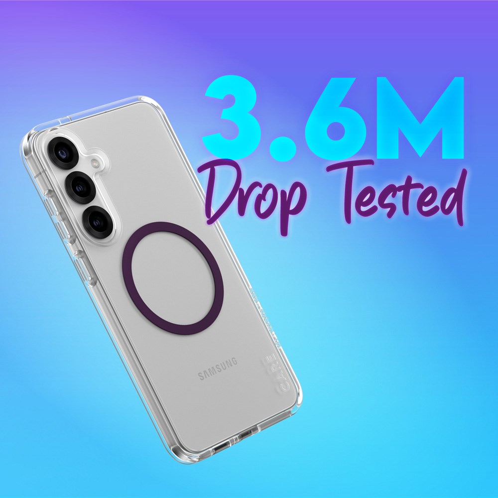 CARE by PanzerGlass Samsung Galaxy S25+ (Plus) FLAGSHIP Urban Combat Skal - Qi Kompatibel - Genomskinlig / Plum Purple