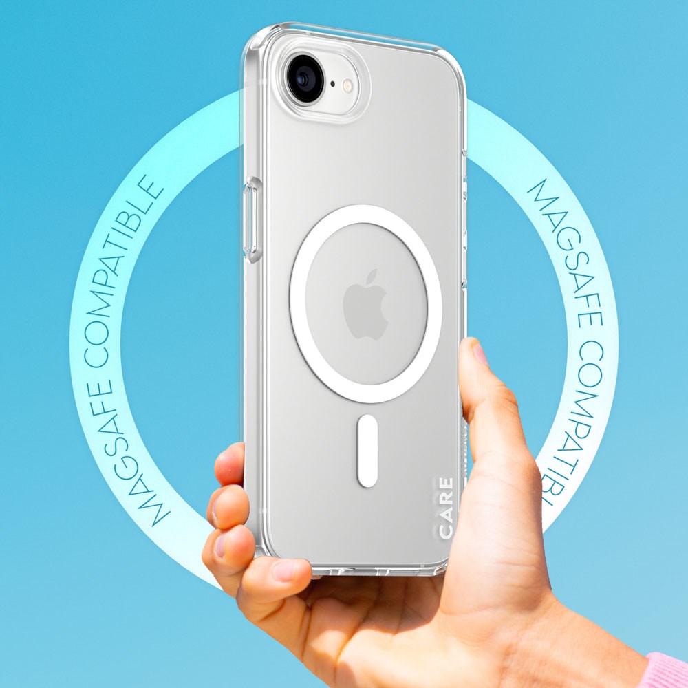 CARE by PanzerGlass iPhone 16e FLAGSHIP Urban Combat Skal - MagSafe Kompatibel -Transparent / White