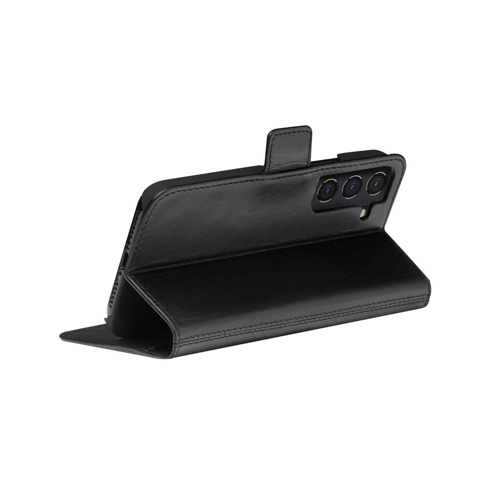 Samsung Galaxy S22 dbramante1928 Copenhagen Slim Äkta Läder Flip Fodral m. Plånbok - Black