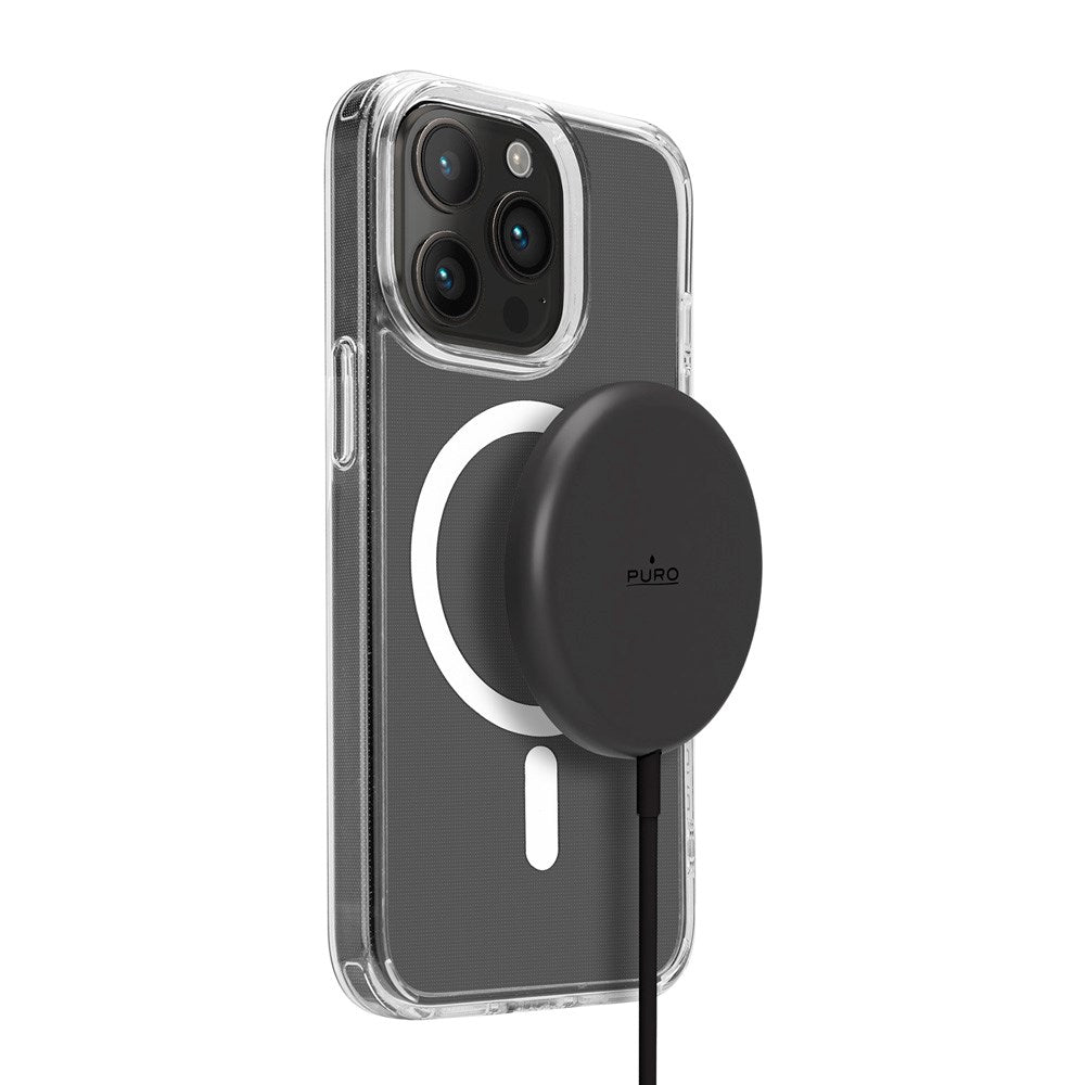 PURO Magnetisk Trådlös Laddare USB-C - MagSafe Kompatibel - 1m - Svart
