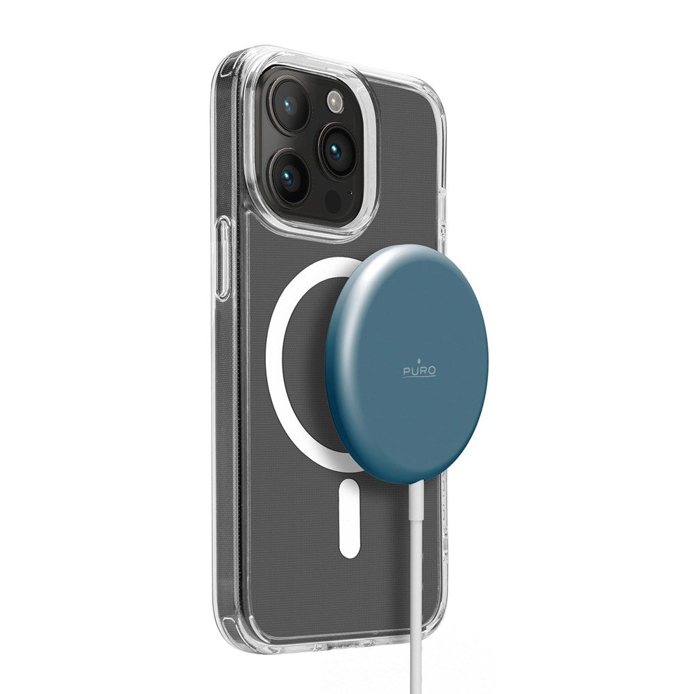 PURO Magnetisk Trådlös Laddare USB-C - MagSafe Kompatibel - 1m - Blå