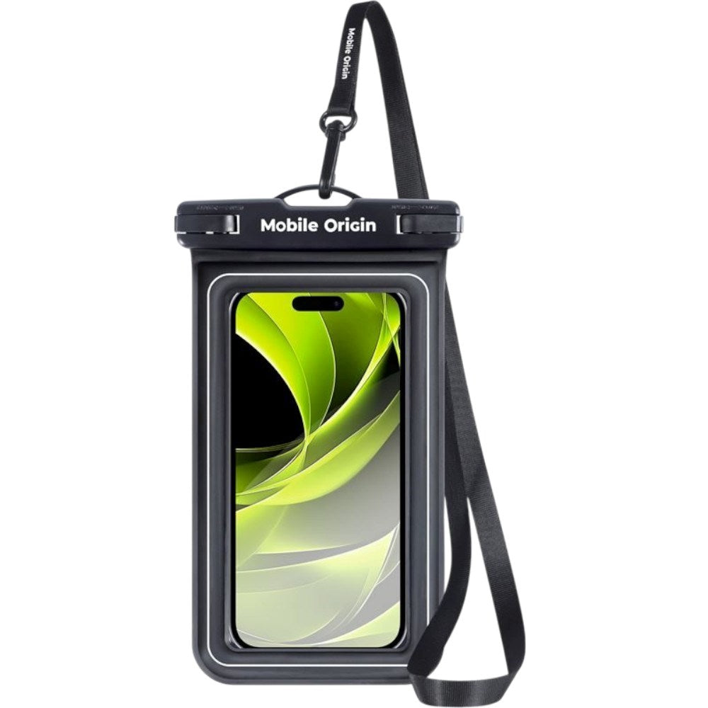 Universal Waterproof Case Pouch Mobile Origin - Svart / Transparent (Max. Telefon: 6,8")