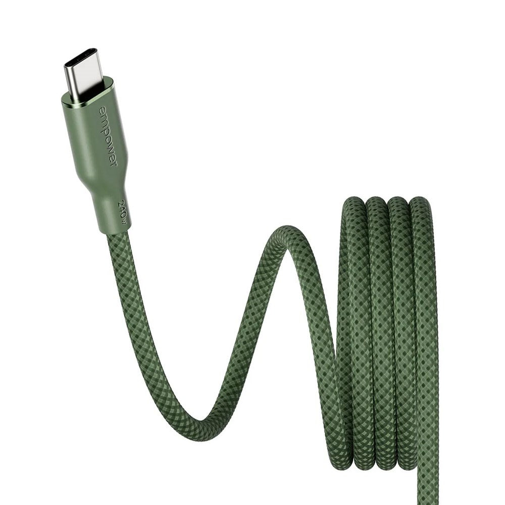 empower by PanzerGlass Magnetic 240W USB-C till USB-C Kabel – 1.5m – Sage