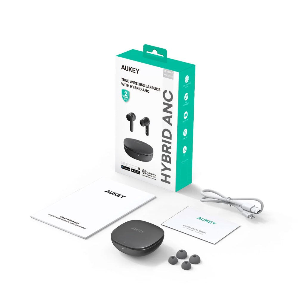 Aukey EP-B1 True Wireless Hörlurar BEYOND ELITE med ANC – In-Ear – Grå