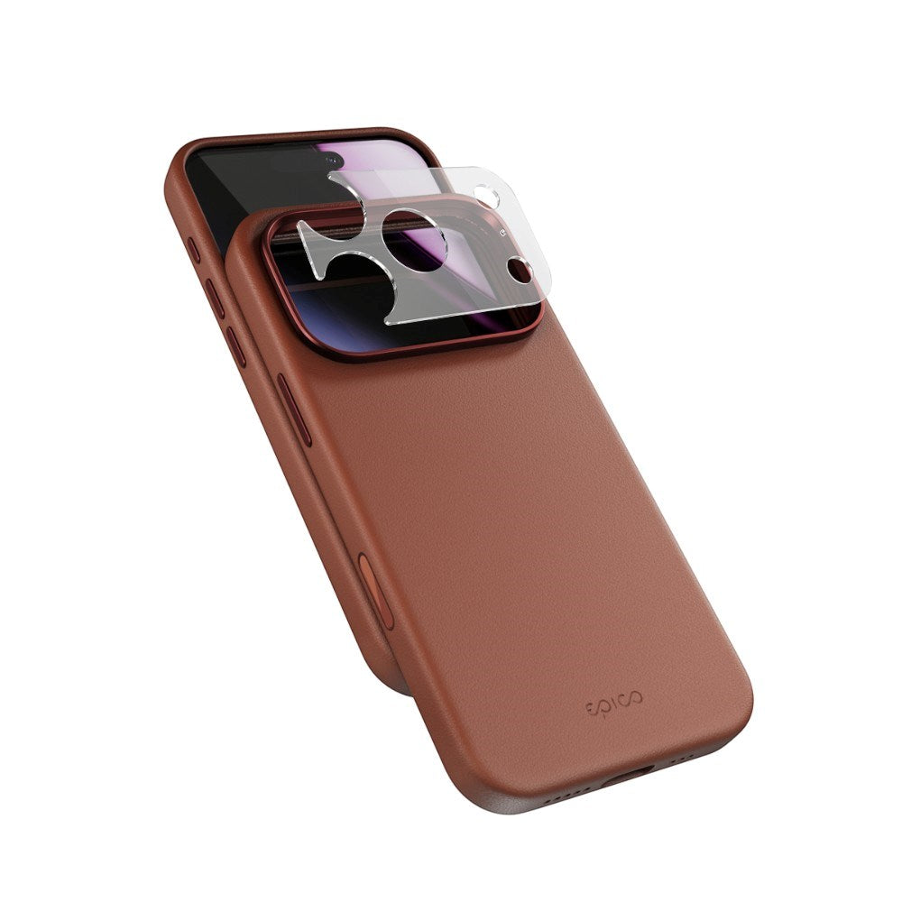 iPhone 18 Pro Max / 17 Pro Max Epico Leather Pro Mag+ Skal m. Kameraskydd - MagSafe Kompatibel - Brun