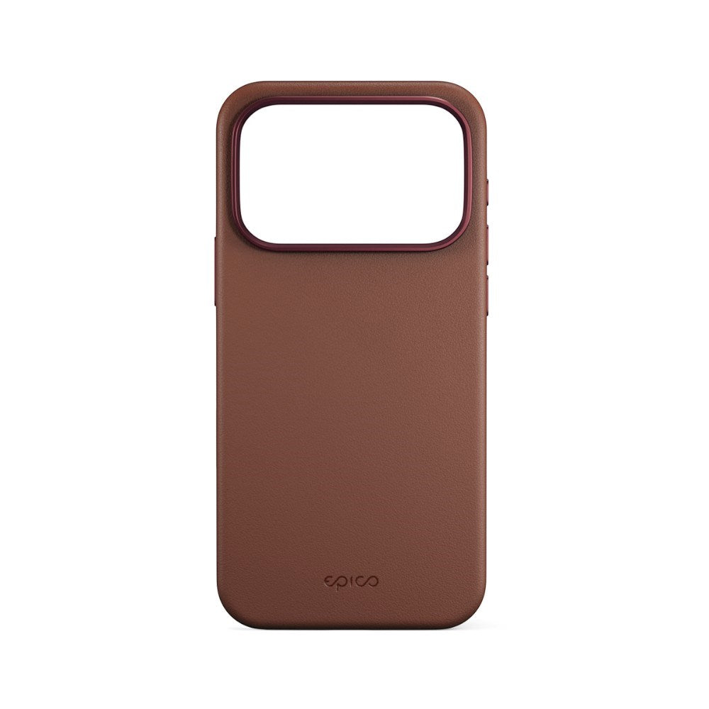 iPhone 18 Pro Max / 17 Pro Max Epico Leather Pro Mag+ Skal m. Kameraskydd - MagSafe Kompatibel - Brun