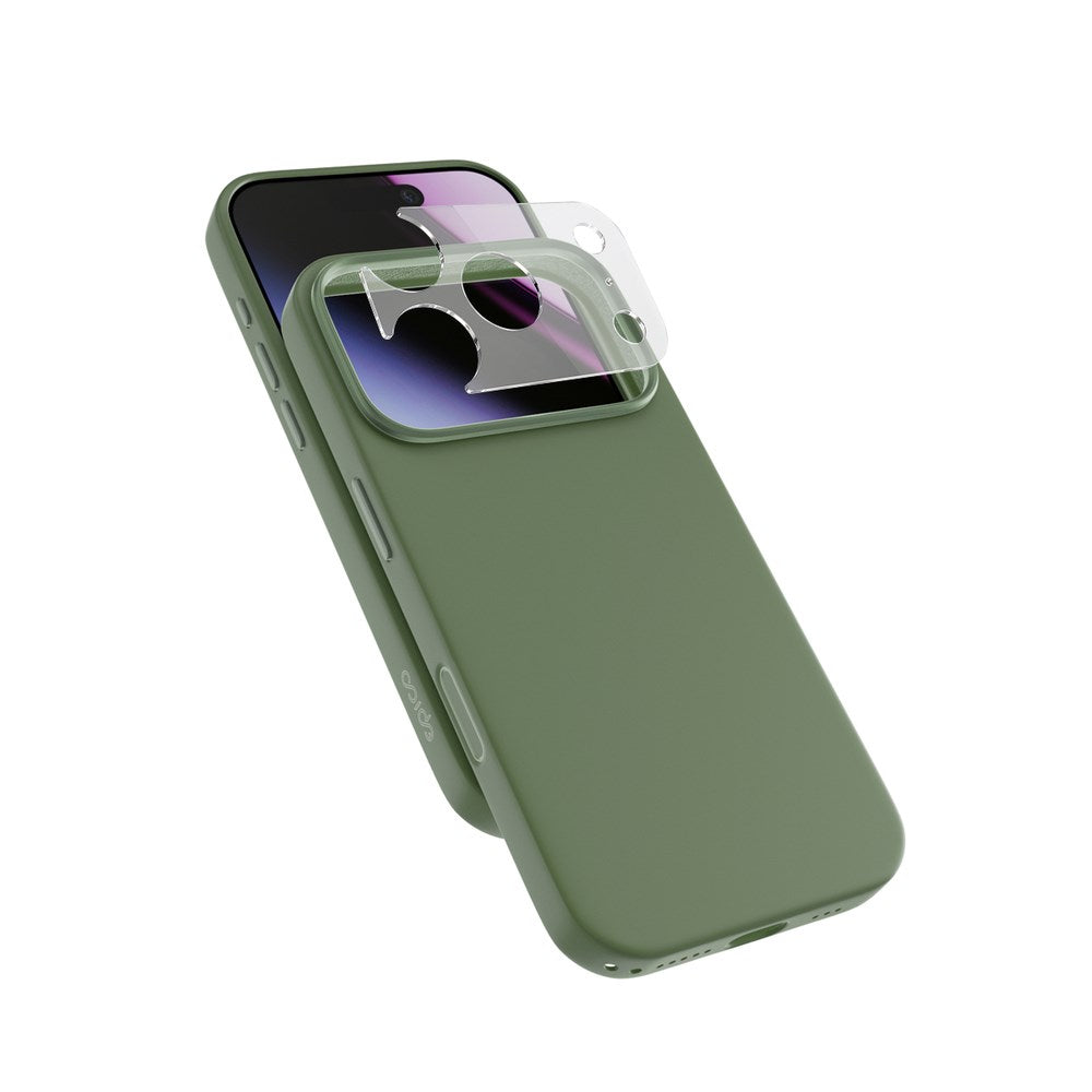 iPhone 18 Pro / 17 Pro Epico Silicone Pro Mag+ Skal m. Kameraskydd - MagSafe Kompatibel - Grön