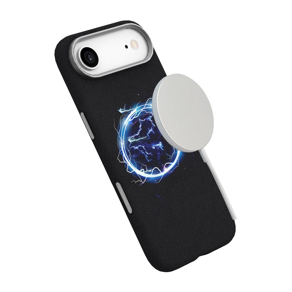 eSTUFF iPhone Air INFINITE VENICE Konstläderklätt Plast Skal - MagSafe Kompatibelt - Svart