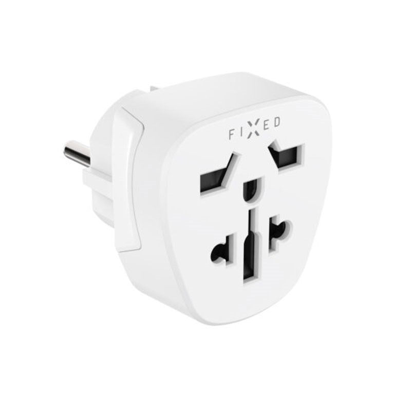 Fixed Reseadapter för EU / UK / USA / AUS - Vit