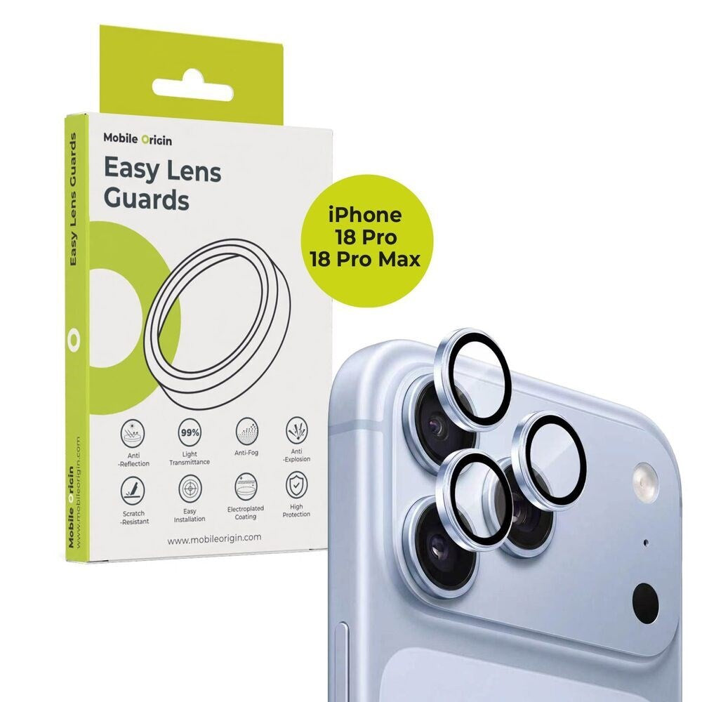 iPhone 18 Pro / 18 Pro Max Mobile Origin Easy Kameralinsskydd - Blå