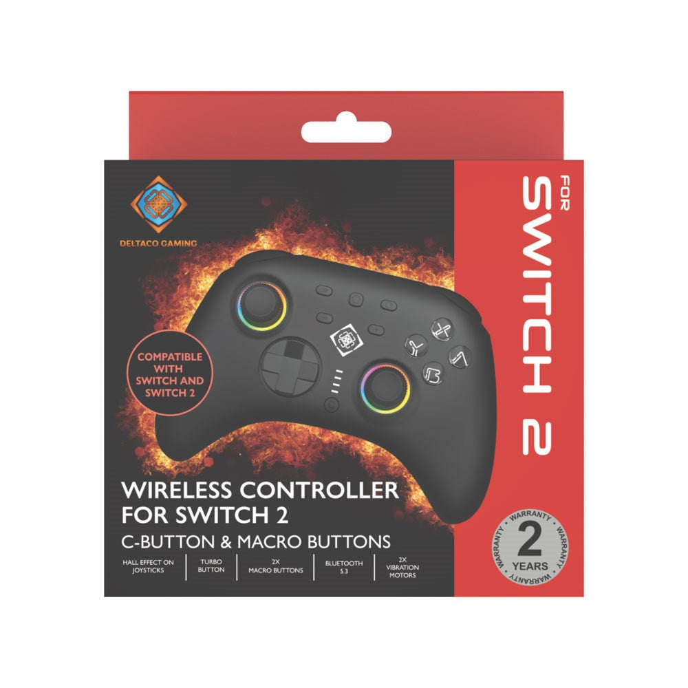 Deltaco Trådlös Gaming Controller för Nintendo Switch 2 - Svart