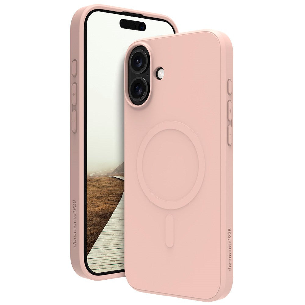 iPhone 16 Plus dbramante1928 Greenland Skal - 100% Återvunnen Plast - MagSafe Kompatibel - Pink Sand