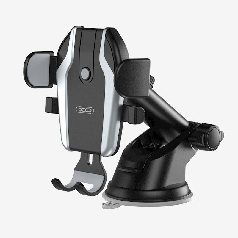 XO C77 Sugkopps Mobiltelefonhållare för Bil - Instrumentbräda - Svart