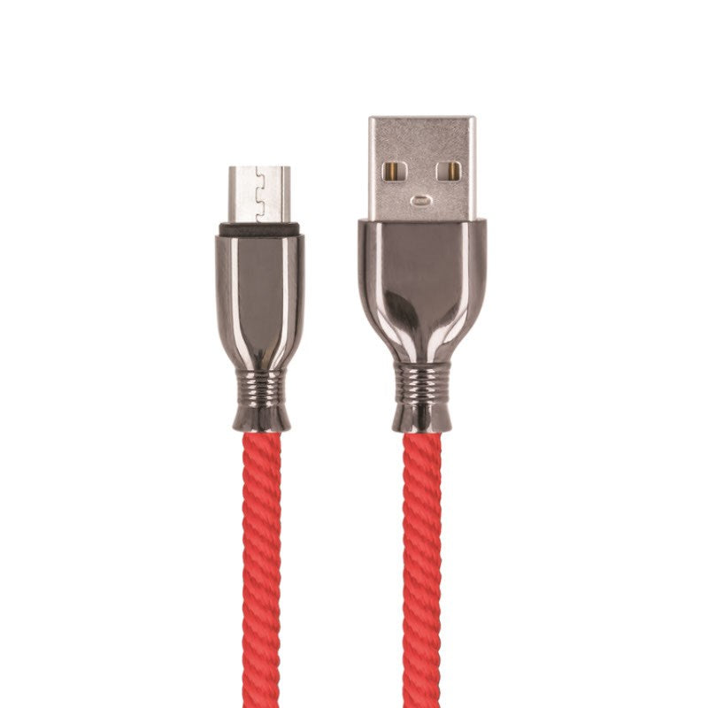 Setty USB-A till Micro USB Kabel 3A - 1m - Röd