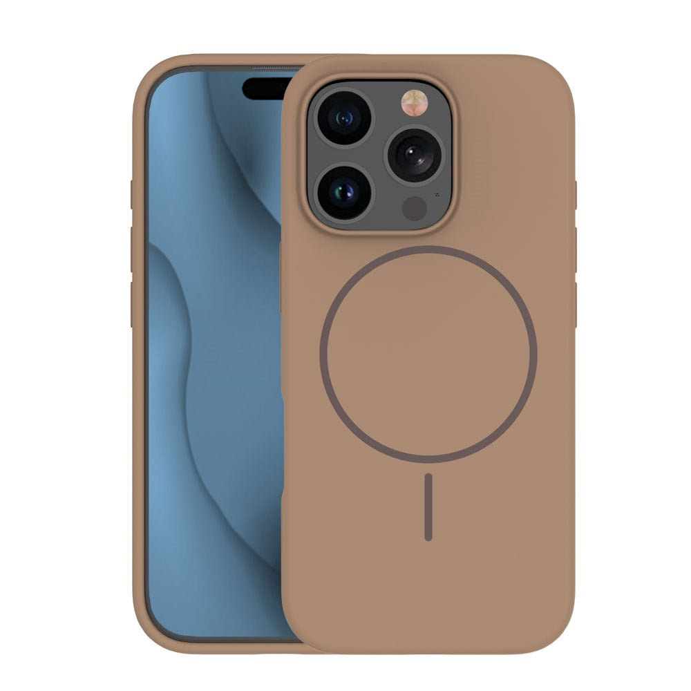 iPhone 15 Pro Silicone Thin Skal - MagSafe Kompatibel - Brun