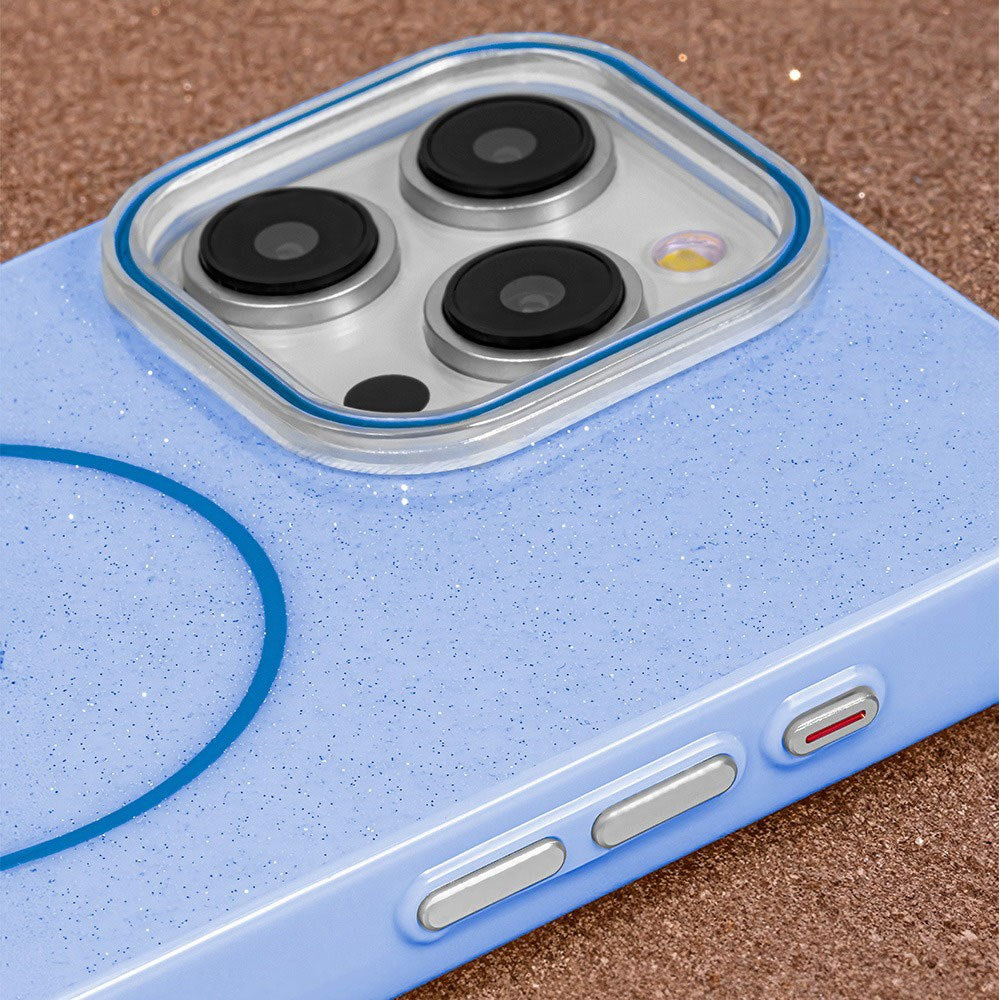 iPhone 11 Glitter Thin Skal - MagSafe Kompatibel - Ljusblå