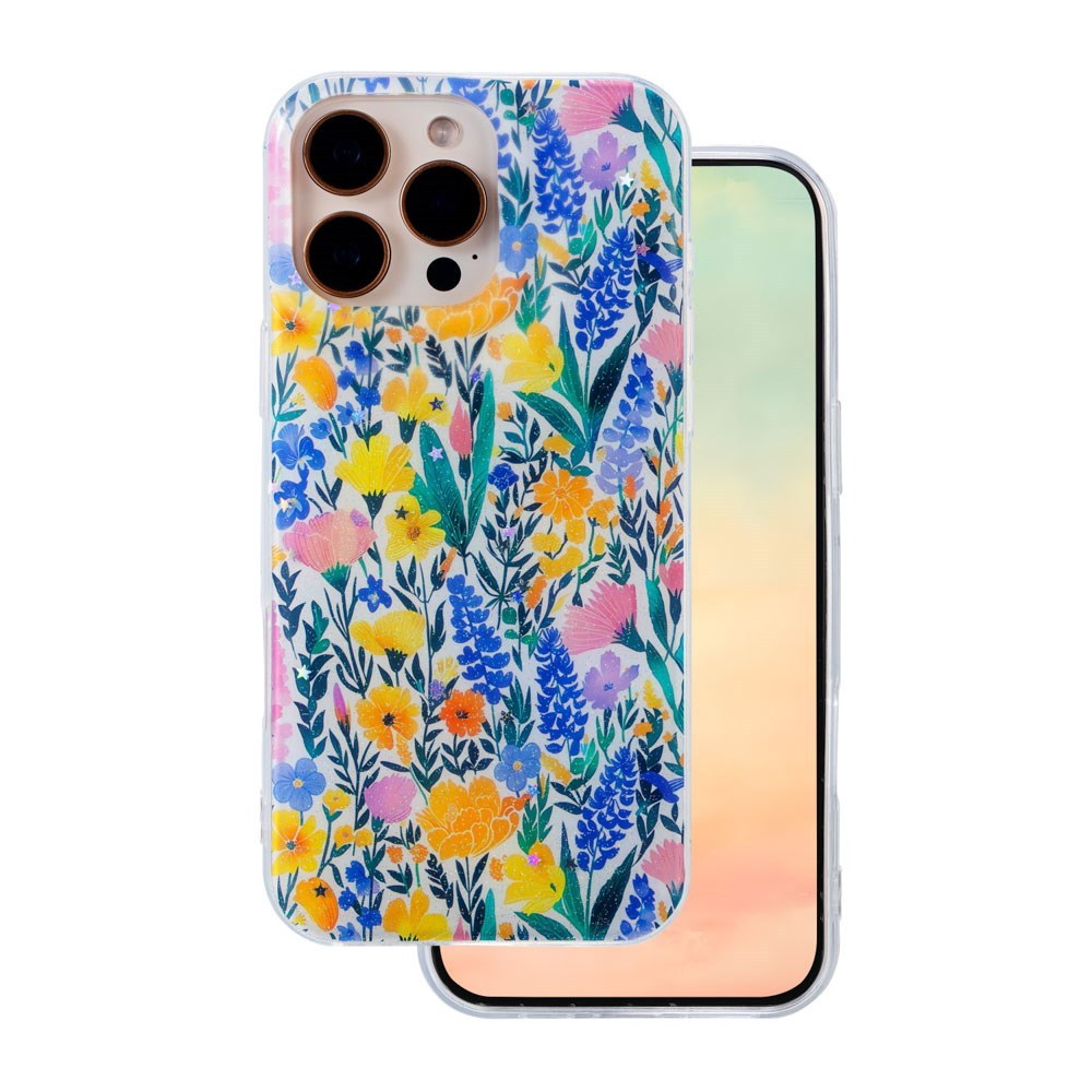 iPhone 16 Pro TFO Glow Glam Skal - Blommor