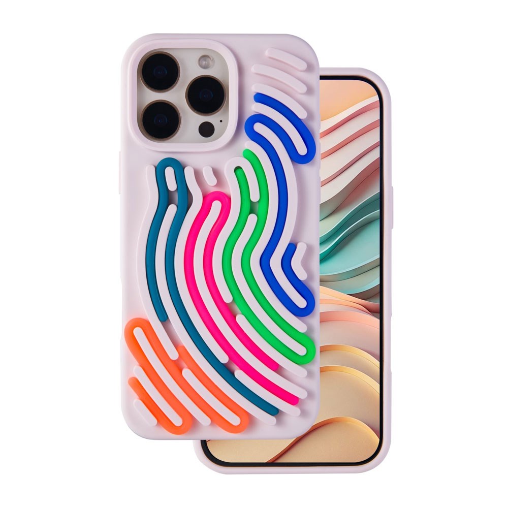 iPhone 16 Pro Max TFO DIY Snake Silikon Skal - Rosa