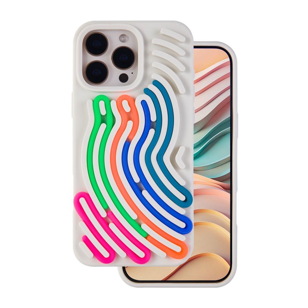 iPhone 16 Pro Max TFO DIY Snake Silikon Skal - Beige