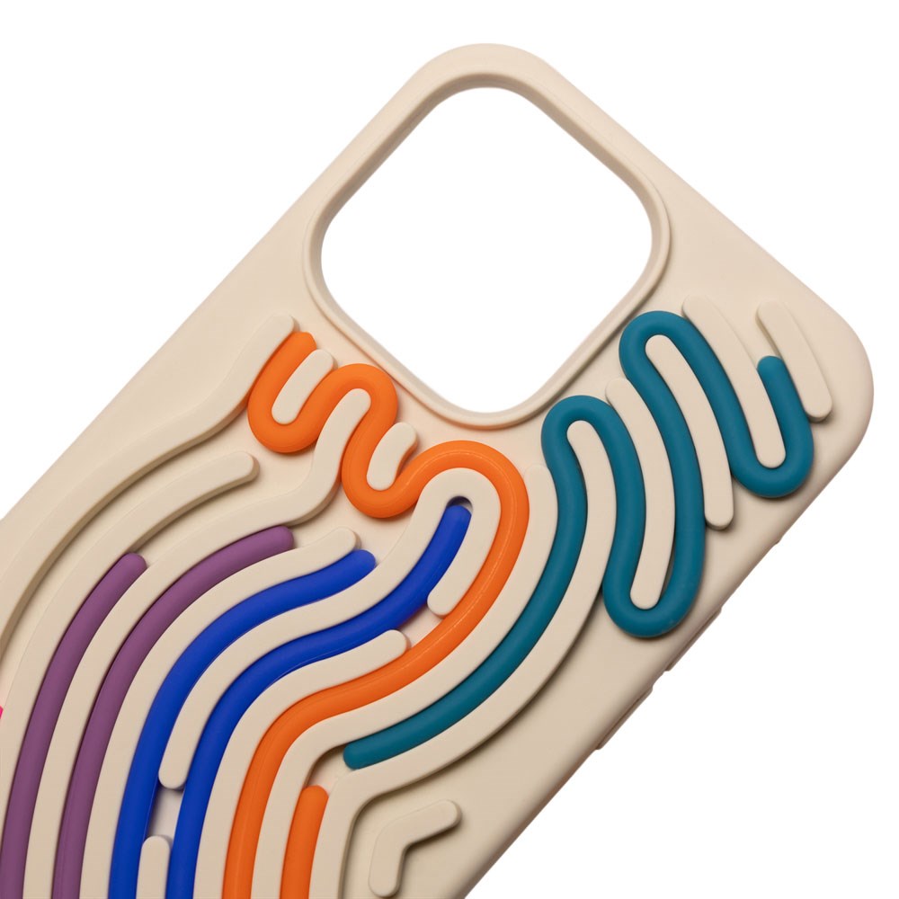 iPhone 16 Pro Max TFO DIY Snake Silikon Skal - Beige