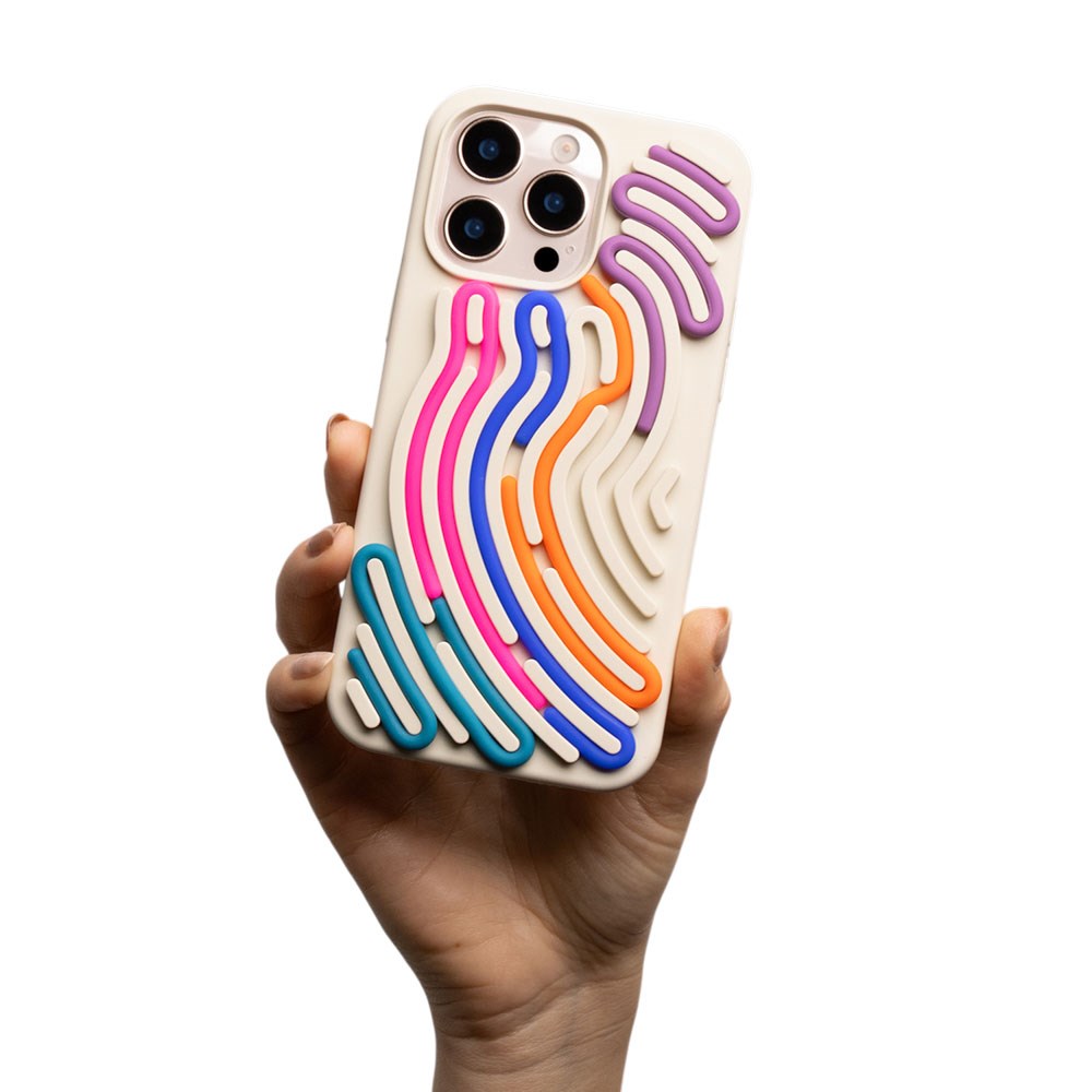 iPhone 17 Pro TFO DIY Snake Silikon Skal - Beige