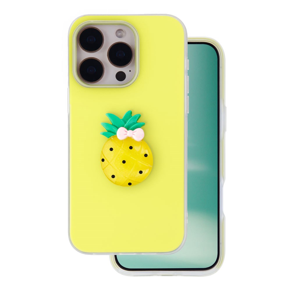 iPhone 16 Pro TFO 3D Frukt Skal – Ananas