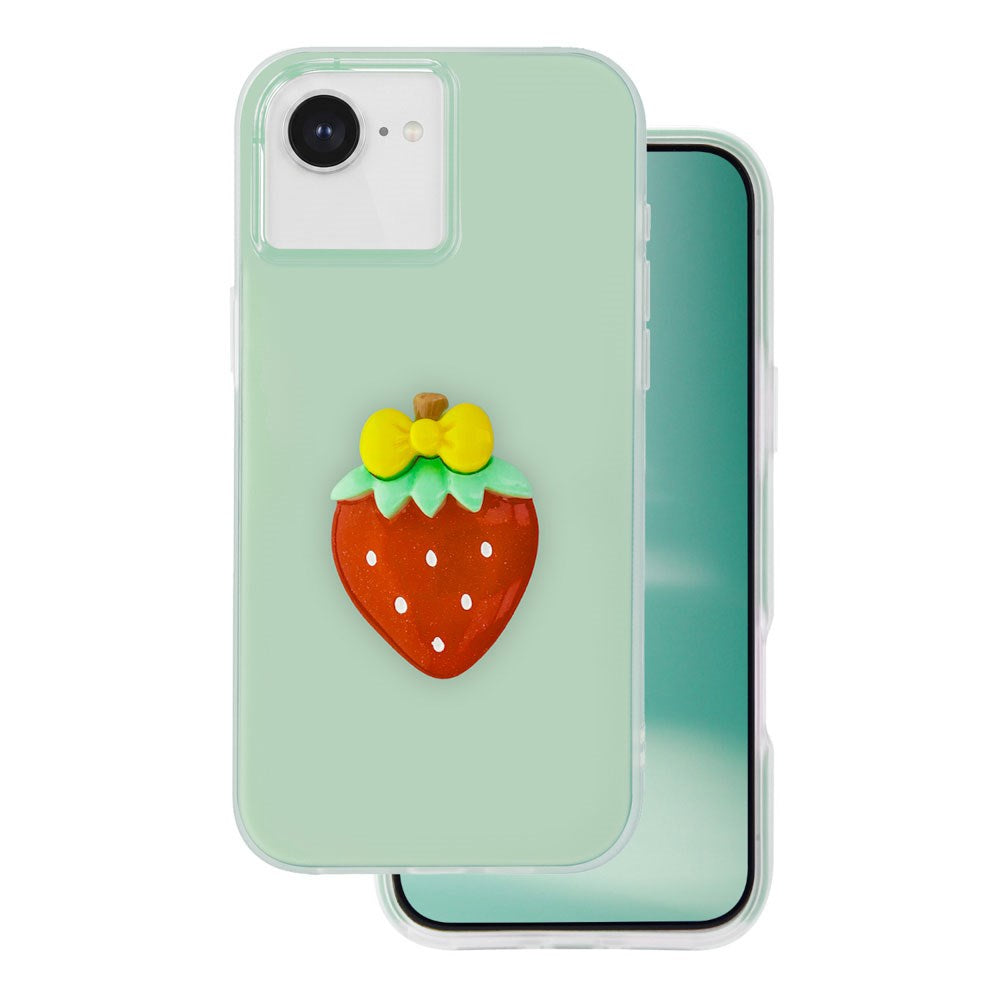 iPhone 17e / 16e TFO 3D Frukt Skal – Jordgubb