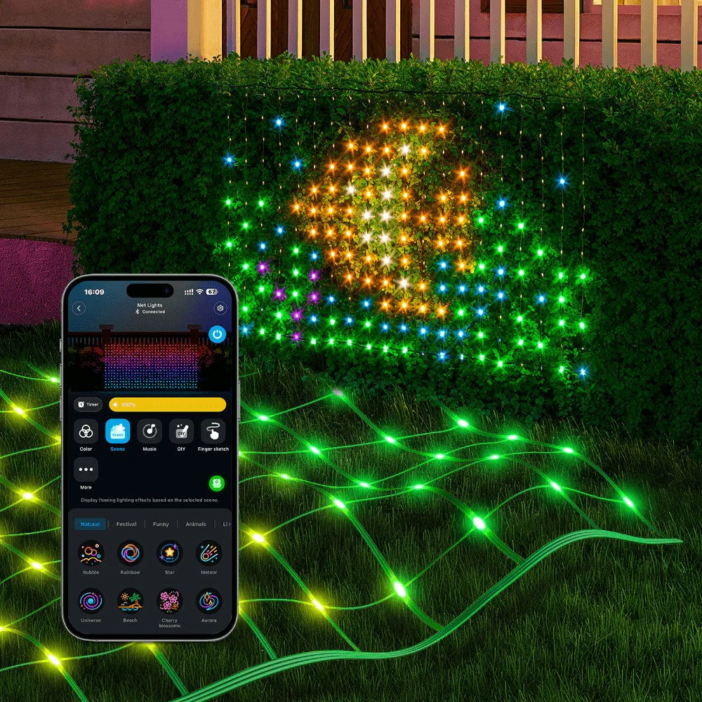 Govee Outdoor Net Lights - LED-Nätljus (0.85m*1.43m) - Grön