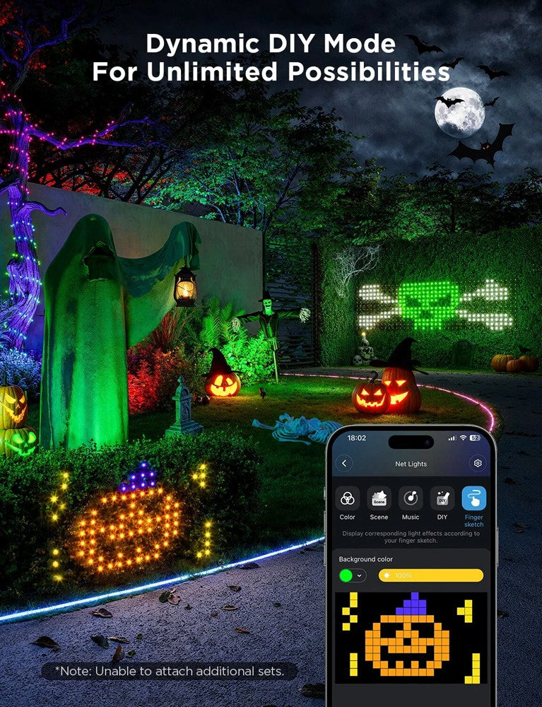 Govee Outdoor Net Lights - LED-Nätljus (0.85m*1.43m) - Grön