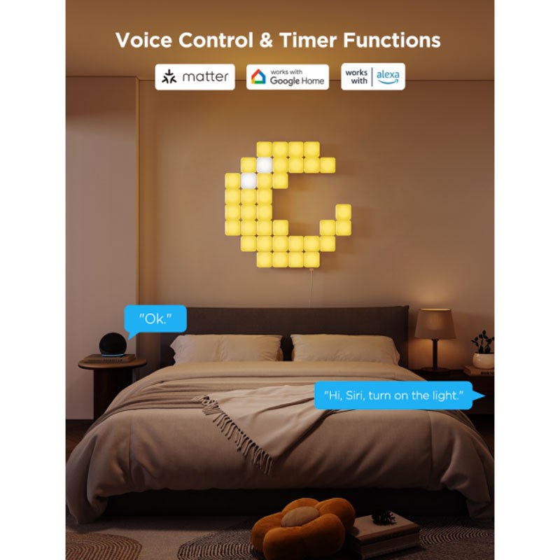 Govee Smart Mini Panel Lights - 10 st. - Vit