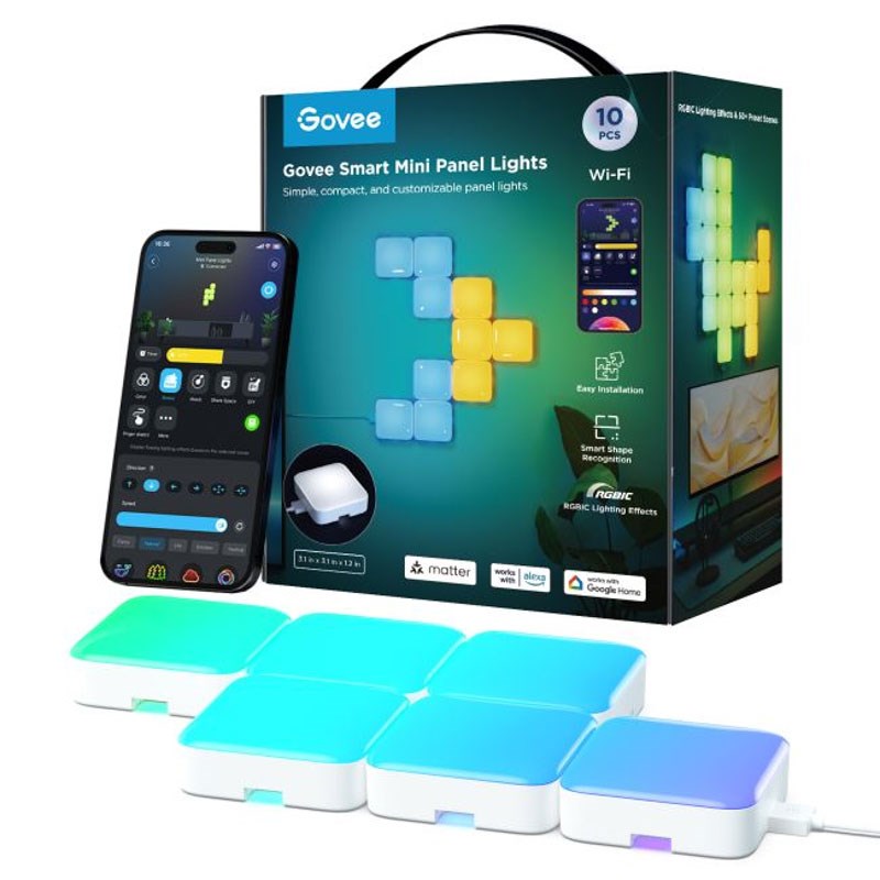 Govee Smart Mini Panel Lights - 10 st. - Vit