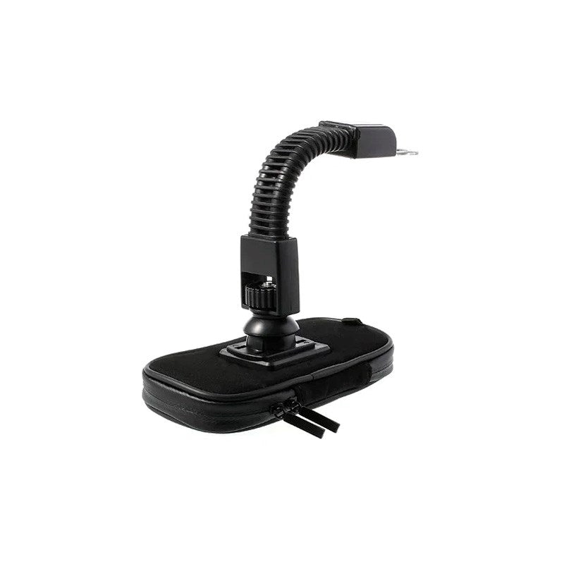 Vattentät Roterande Mobilhållare för Motorcykelstyre - Storlek 14.5 x 7.5 cm - Svart