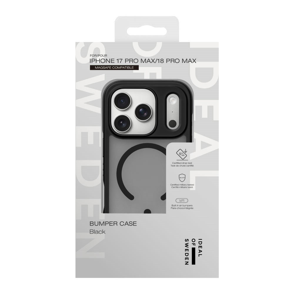 iPhone 18 Pro Max / 17 Pro Max iDeal Of Sweden Ideal Bumper Skal - MagSafe Kompatibel - Black