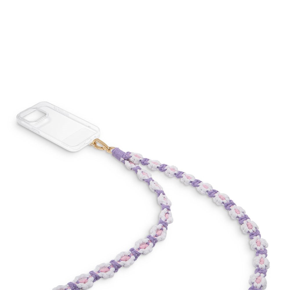 iDeal of Sweden Cord Phone Strap - Lila Blommor