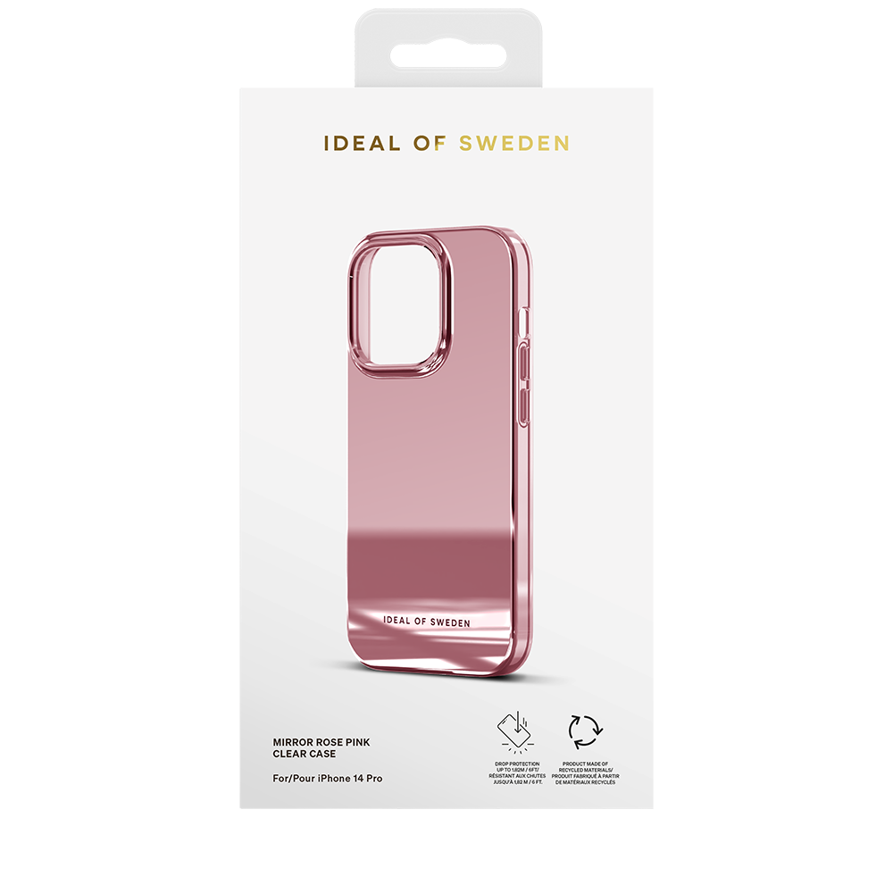 iPhone 14 Pro iDeal Of Sweden Mirror Skal - Mirror Rose Pink