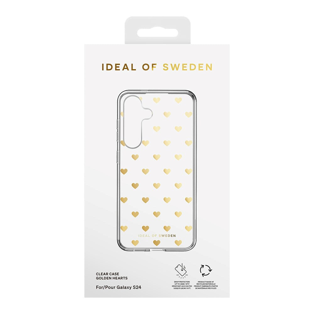 Samsung Galaxy S24 iDeal Of Sweden Clear Skal - Golden Hearts