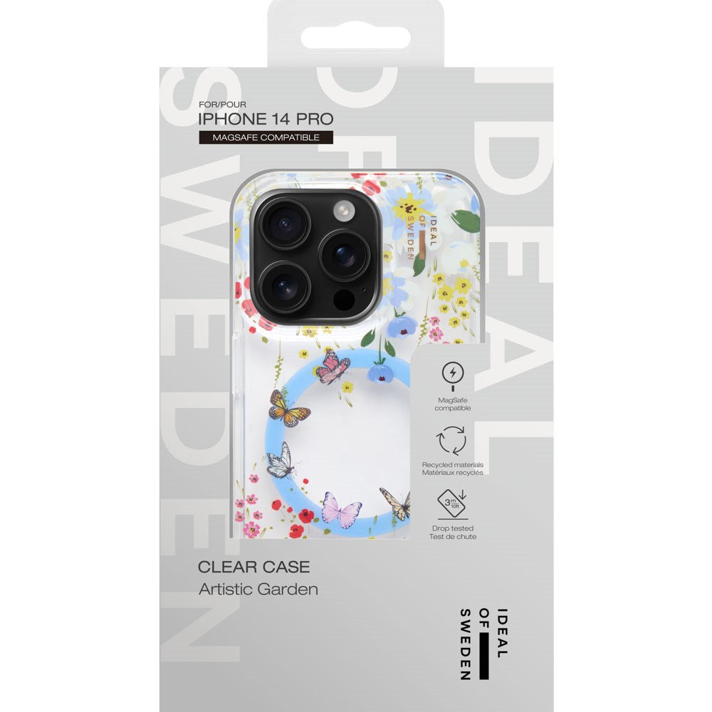 iDeal Of Sweden iPhone 14 Pro Clear Case - MagSafe Kompatibel - Artistic Garden