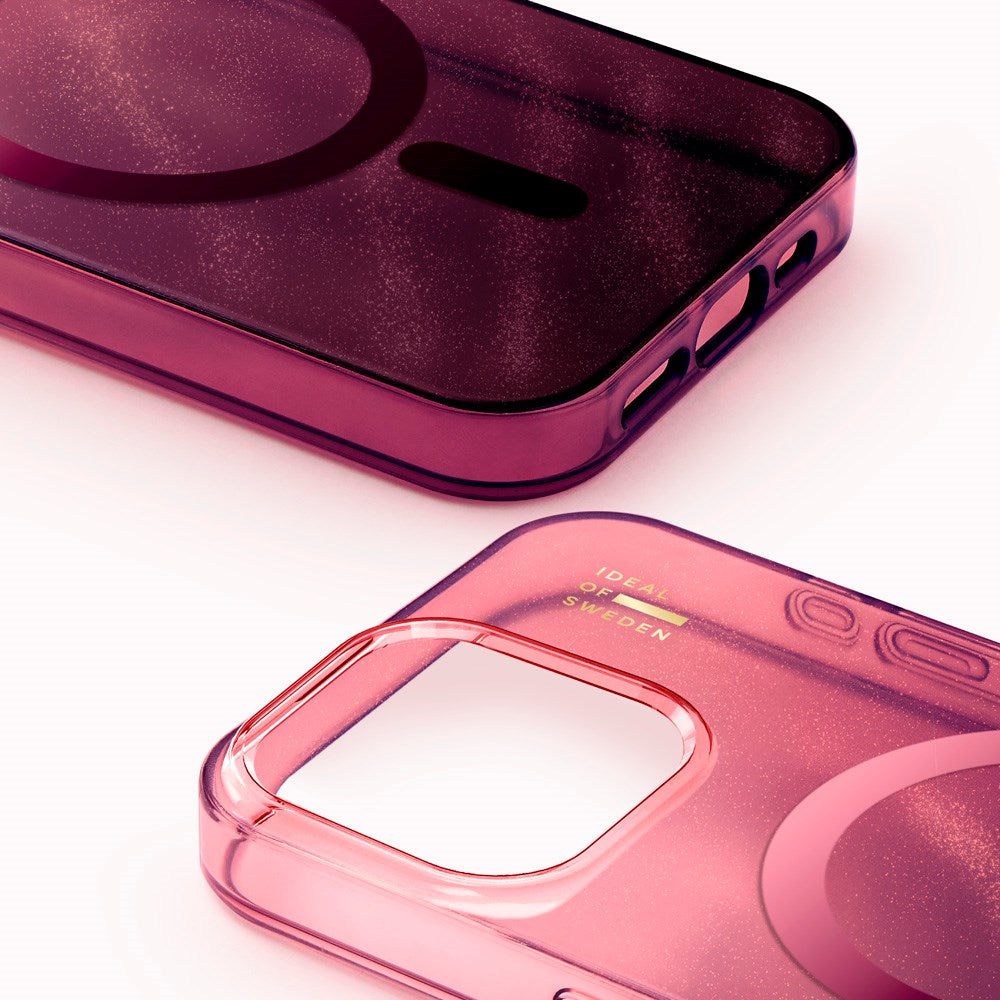 iPhone 15 Pro iDeal Of Sweden Clear Skal - MagSafe Kompatibel - Cherry Lacquer