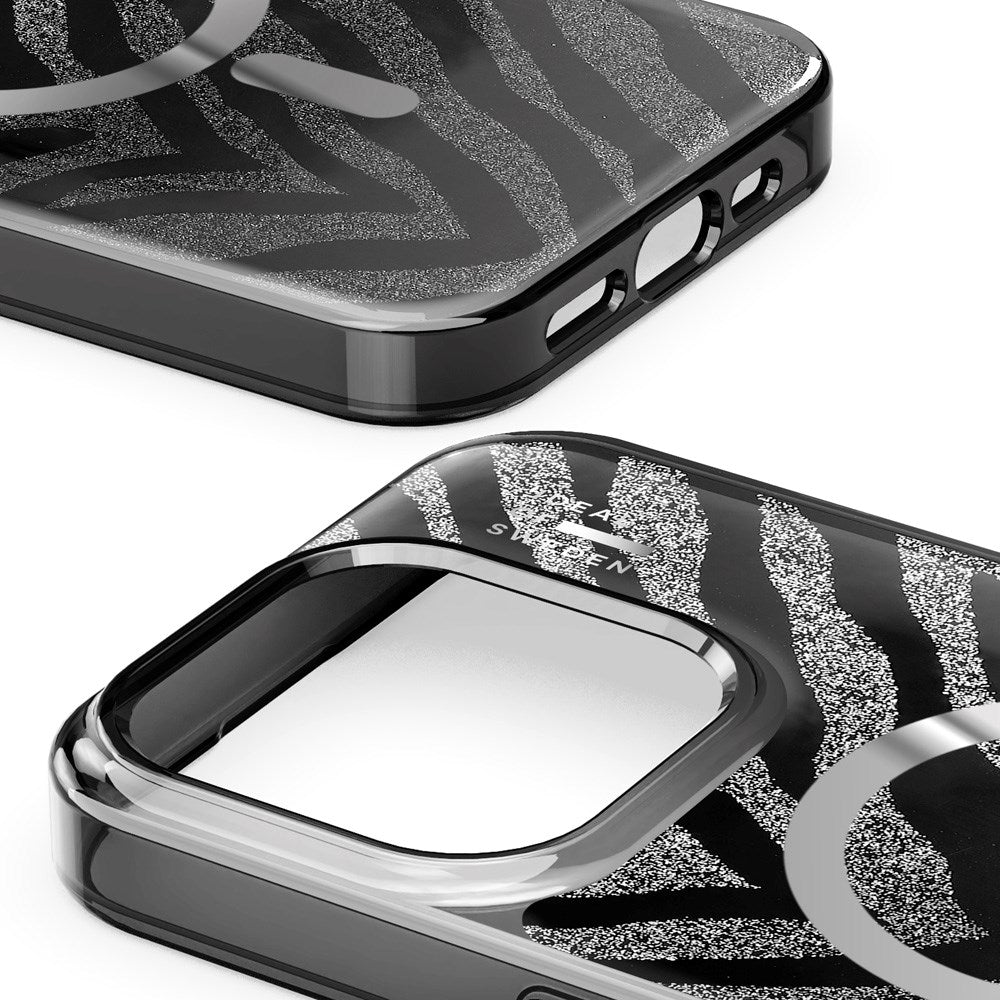 iPhone 15 Pro iDeal Of Sweden Clear Skal - MagSafe Kompatibel - Zebra Mystique