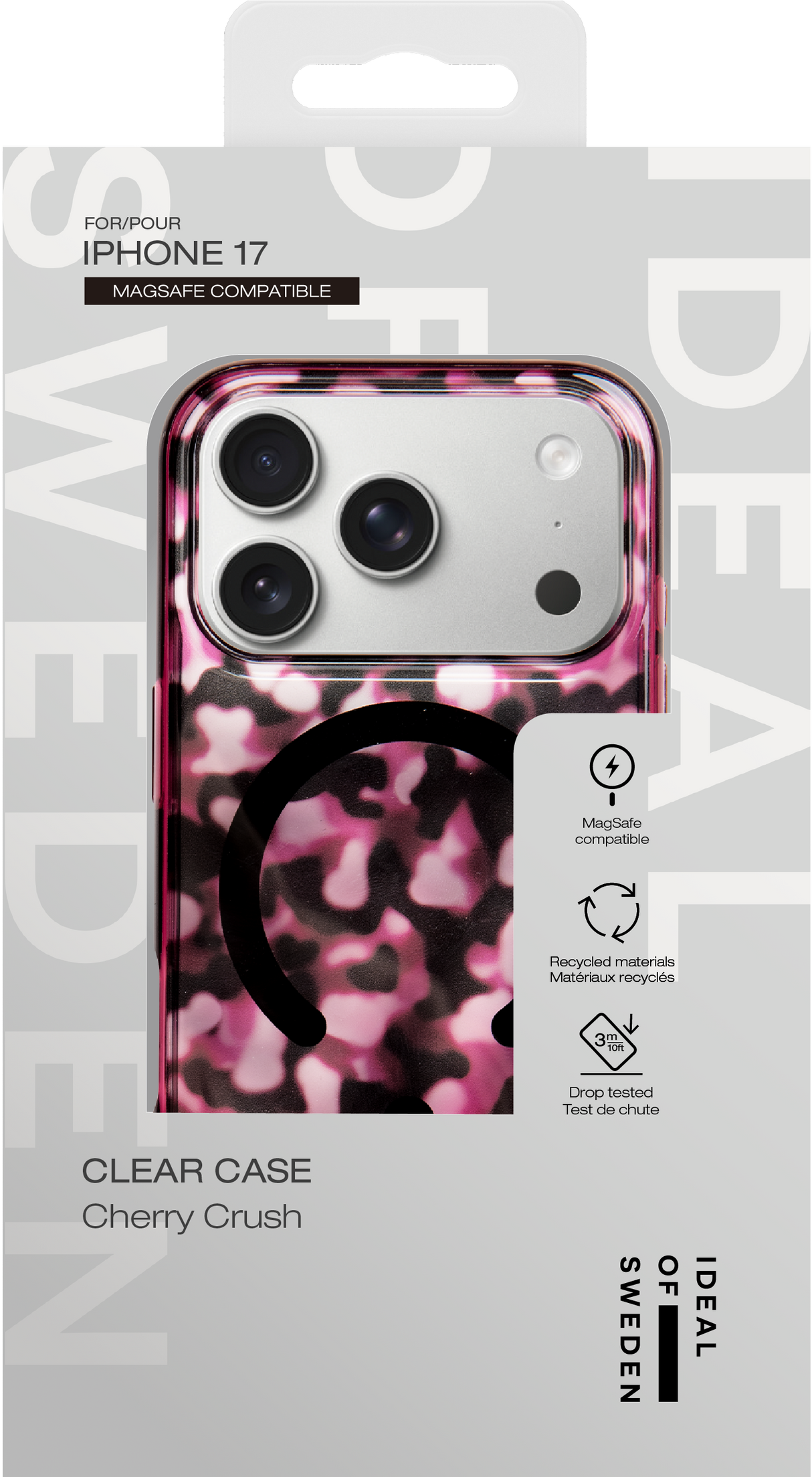 iPhone 17 iDeal Of Sweden Clear Skal - MagSafe Kompatibel - Cherry Crush