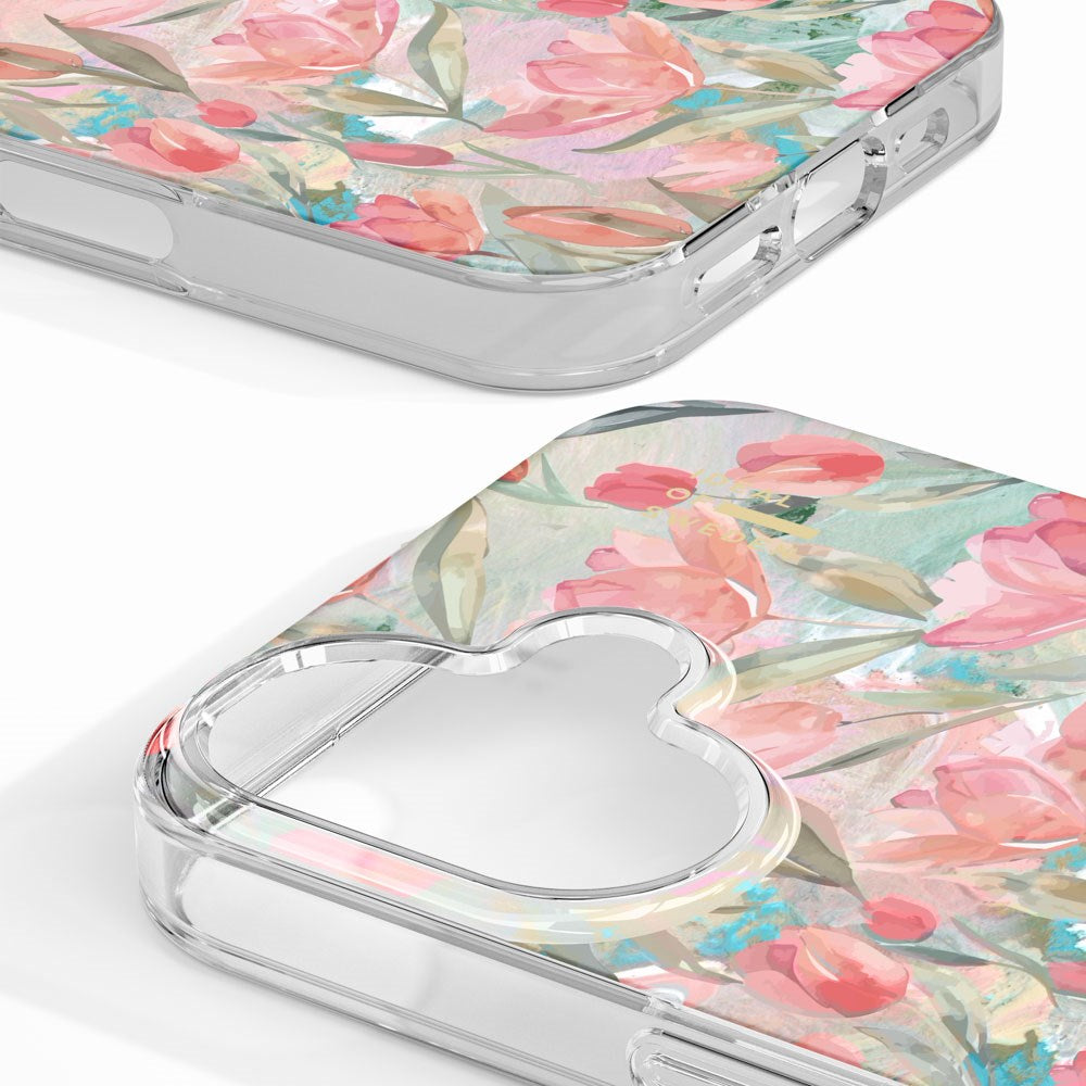 iPhone 17 iDeal Of Sweden Clear Skal - MagSafe Kompatibel - Tulip Bloom