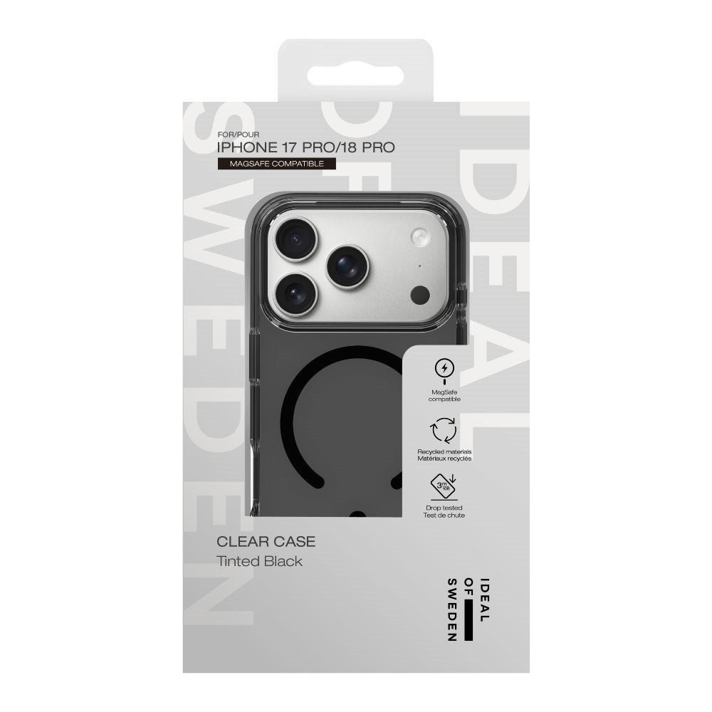 iPhone 18 Pro / 17 Pro iDeal Of Sweden Clear Skal - MagSafe Kompatibel - Tinted Black