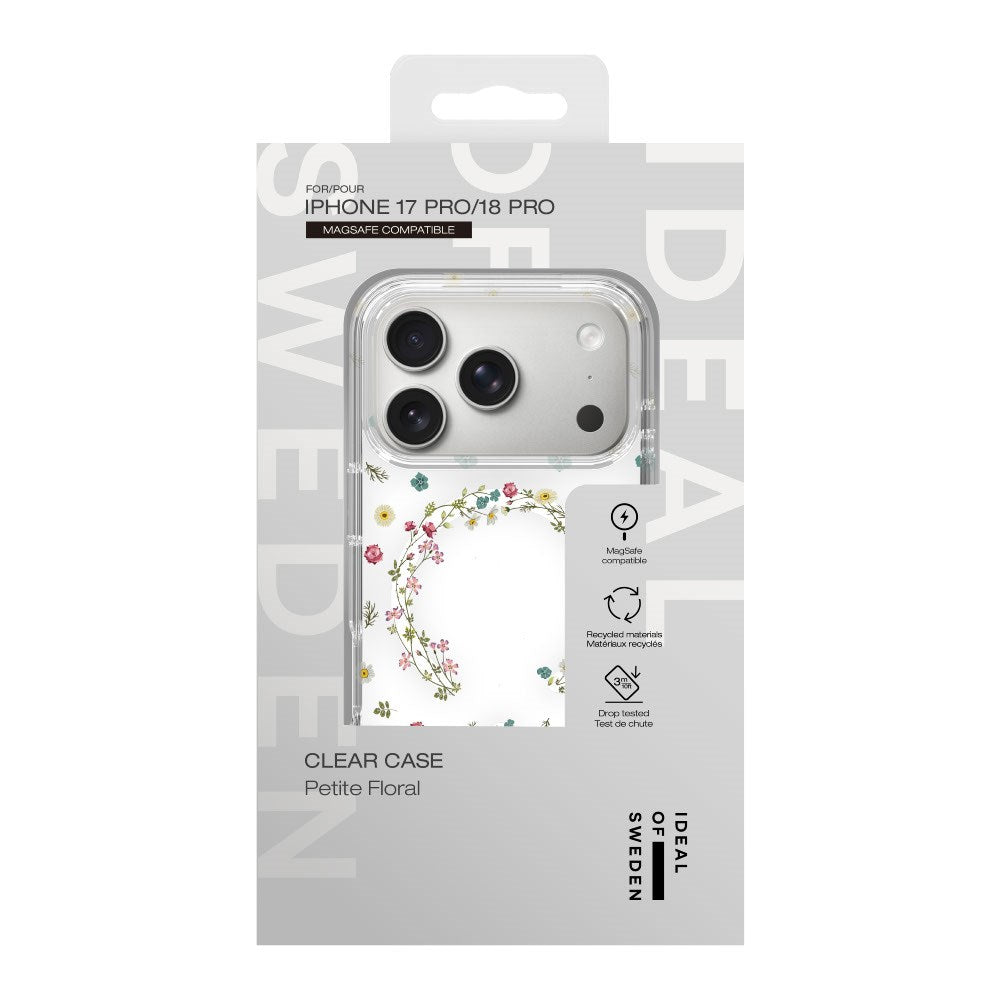 iPhone 18 Pro / 17 Pro iDeal Of Sweden Clear Skal - MagSafe Kompatibel - Petite Floral