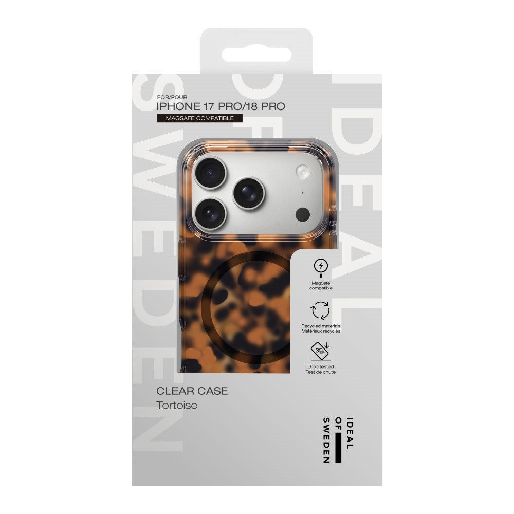 iPhone 18 Pro / 17 Pro iDeal Of Sweden Clear Skal - MagSafe Kompatibel - Tortoise