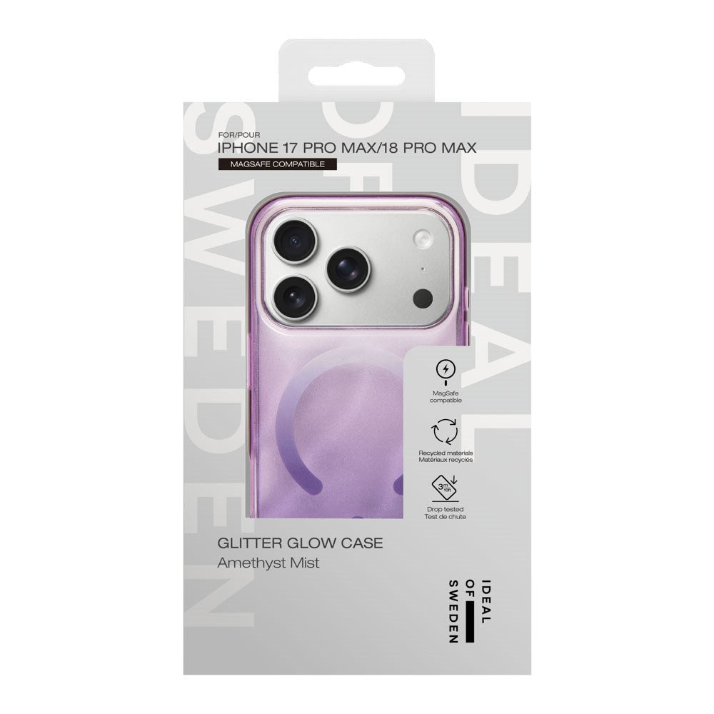 iPhone 18 Pro Max / 17 Pro Max iDeal Of Sweden Clear Skal - MagSafe Kompatibel - Amethyst Mist