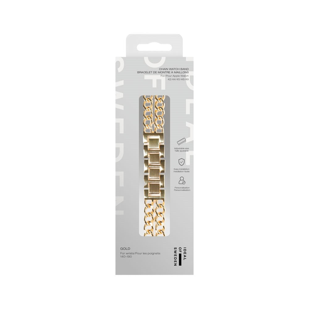 Apple Watch (42/44/SE/45/46/49mm) iDeal of Sweden Metallarmband - Chain Gold