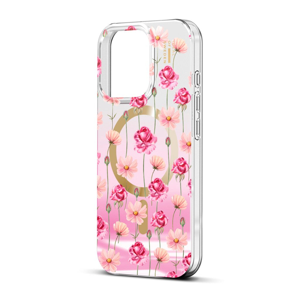 iPhone 16 Pro iDeal Of Sweden Mirror Skal - MagSafe Kompatibel - Rose Blush Floral