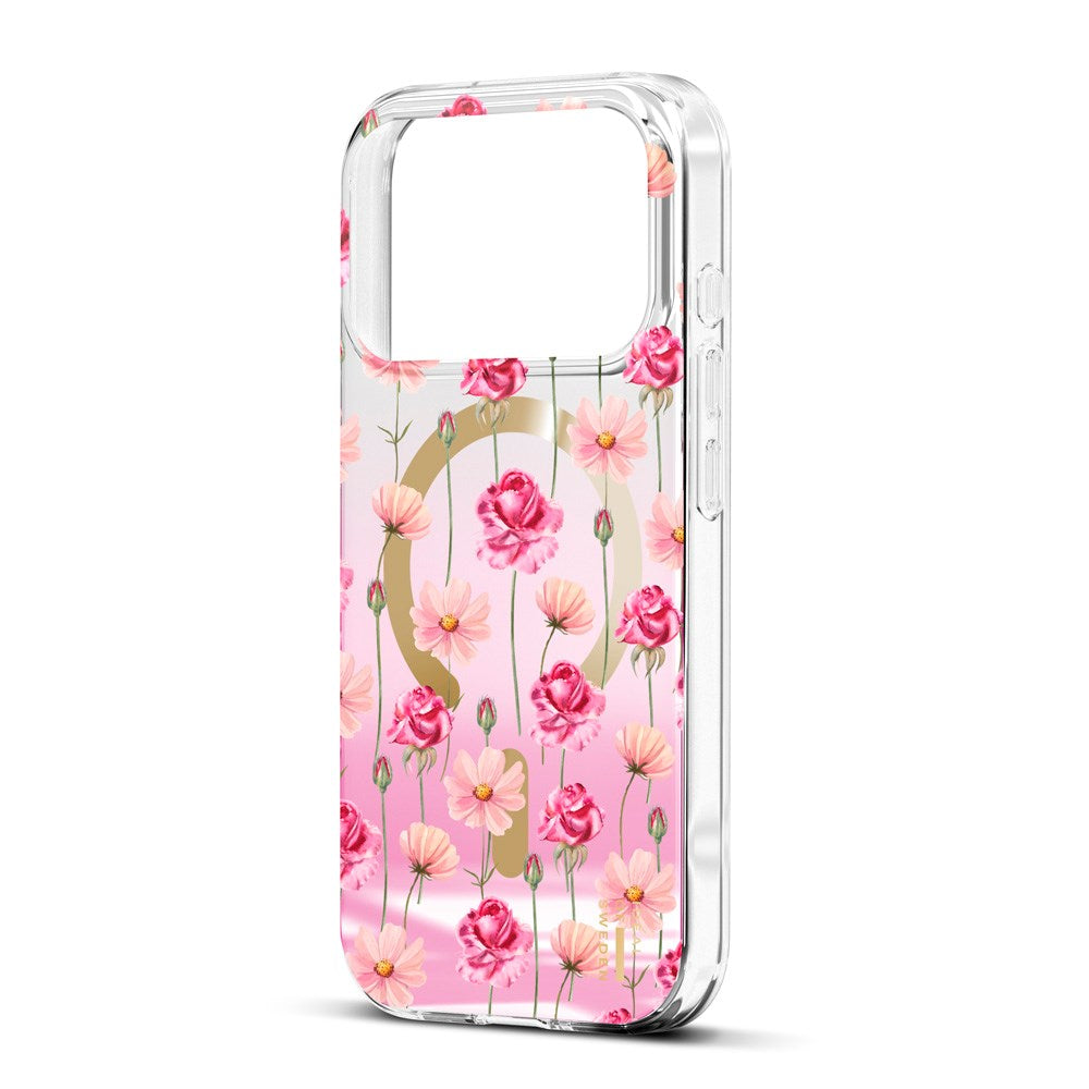 iPhone 17 iDeal Of Sweden Mirror Skal - MagSafe Kompatibel - Rose Blush Floral